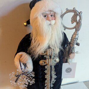NEW 18" Big Martha Stewart Santa Claus Blue Silver Christmas Holiday Home Decor